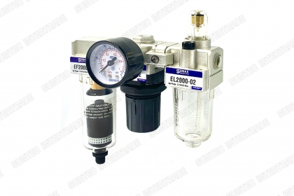 E Series Air Source Treatment Unit (  F+R+L Combination Set ) Three Units ชุดกรองลม ชนิด 3 ตัวชุด รุ่น EC SERVICE UNIT FILTER REGULATOR F.R.L. ชุดกรองลม ปรับคุณภาพลม